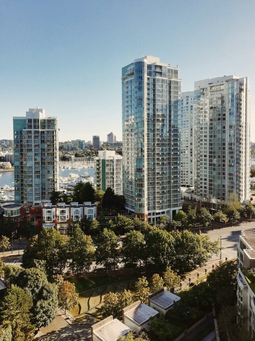 A modern condo building