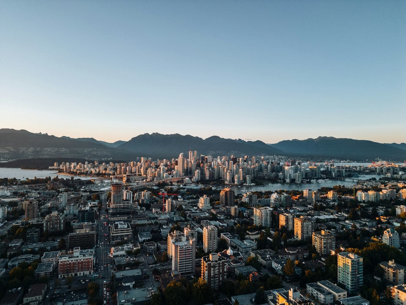 The city and mountains seen from the North Shore